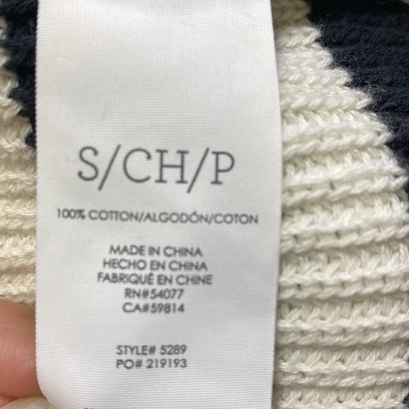 Cabi Black/White‎ Striped Whistle Cardigan Sweater - Picture 2 of 3